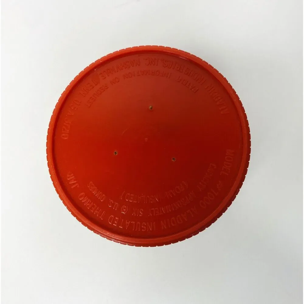 Aladdin 7000 Red Cream Insulated Soup Thermo Vintage Compact Lunch Jar 6oz